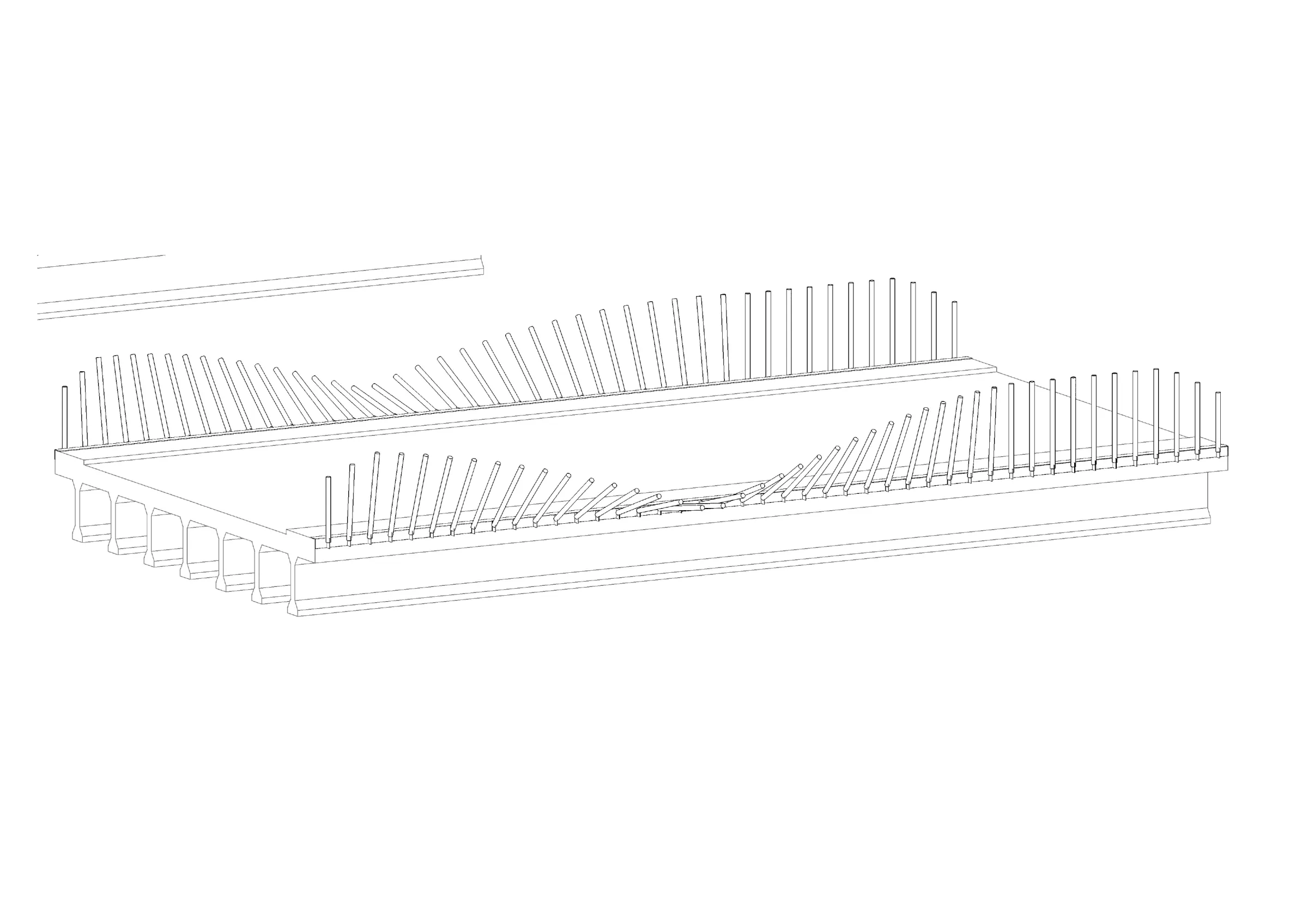 Modello 3D strutturale delle armature del ponte 52